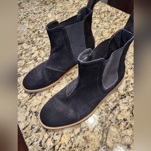 Mens Black suede Chelsea boots size 12
